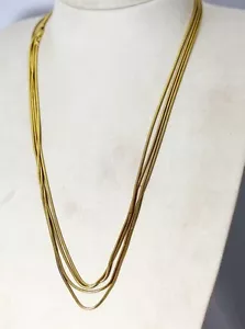 Sterling Silver Vermeil Italian Snake Chain Necklace 100’’- 11506 - Picture 1 of 3