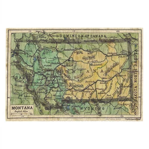 Montana 1906 Map Wall Art Poster Print Vintage Style Unframed Home Decor & Gift - Picture 1 of 56