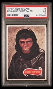 1975 topps #1 renegade chimp galen rc; planet of the apes PSA 3 (RARE 1ST CARD) - Picture 1 of 2