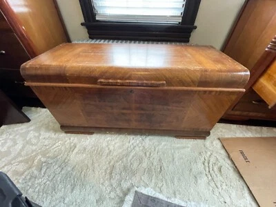 Art Deco Vintage Waterfall Cedar Chest or Trunk - Image 1 of 4