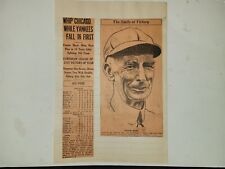 Connie Mack Cartoon White Sox A's Moe Berg 1929 Baseball Sheet 