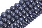Genuine Natural Sapphire Beads Grade AAA Round Loose Beads 4/5/6/7/8/9/10/11MM