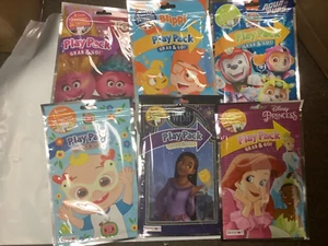 6*play Pack Grab & Go Color Book cocomelon paw patrol blippi trolls wish disney - Picture 1 of 13
