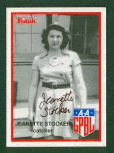 1995 Fritsch AAGPL Signed Baseball Card - #190 Jeanette Stocker - Signed, MINT - Picture 1 of 2