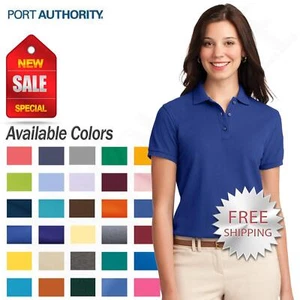 Port Authority  Womens Short Sleeve Silk Touch Three Button Polo Shirt L500 - Picture 1 of 73