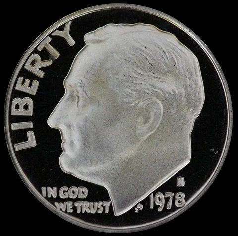 1978 S Roosevelt Dime Gem Deep Cameo CN Clad PROOF US Mint Coin Beautiful! Cover