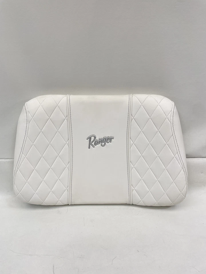 RANGER BOATS 21 1/4" L X 14 1/4" W X 4" H COJÍN RESPALDO ASIENTO BLANCO BARCO MARINO Foto 1 de 4