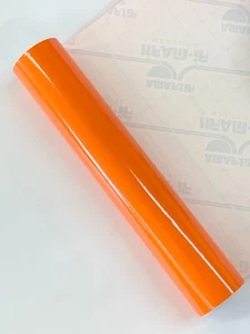 BUY 1 GET 1 FREE Orange Gloss Sticky Back Self Adhesive Vinyl Film Roll Sheet - Picture 1 of 1