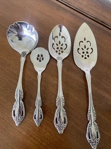Set of 4 Oneida Community BRAHMS HOSTESS SERVING PIECES Stainless Flatware - Picture 1 of 10