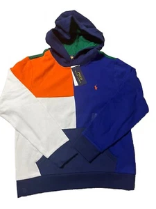 Polo Rauph Lauren Big boys Colorblocked size L(14-16) Sweatshirt Hoodie NWT - Picture 1 of 6