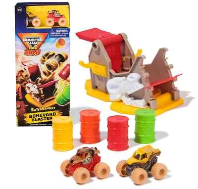 Monster Jam Boneyard Blaster Playset w/ 2 toy Mini Truck s & Launcher - Image 1 of 4