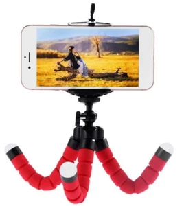 Adjustable Tripod Stand Flexible Phone Holder, Camera Bracket 3" wide, Black - Picture 1 of 7