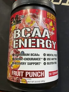 EVL Evlution Nutrition BCAA Energy Powder Fruit Punch 30 Servings - Picture 1 of 4