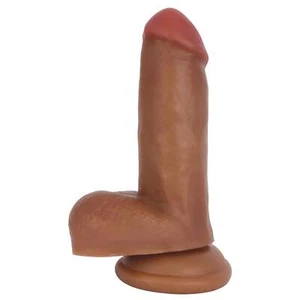 Jock Dark Bareskin Dildo With Balls - 6 Inch - Picture 1 of 2