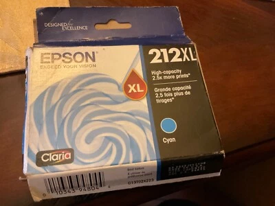 Genuine Epson 212XL Cyan High Yield (T212XL220-S/CP) - Exp 03/2025 - Image 1 of 4