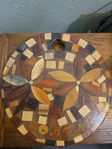 Circle Handmade Roatan Wood Cutting Board 11" Arts Crafts Honduras - Picture 1 of 5