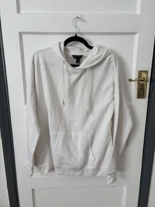 Plain White Hoodie Size L New Look - Picture 1 of 3