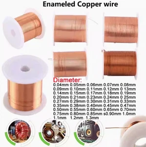 0.04mm-1.3mm Copper Lacquer Wire Cable Copper Wire Magnet Wire Enameled Copper - Picture 1 of 10