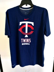 Nike Dri Fit Minnesota Twins Shirt Mens Medium Blue Baseball - Picture 1 of 5