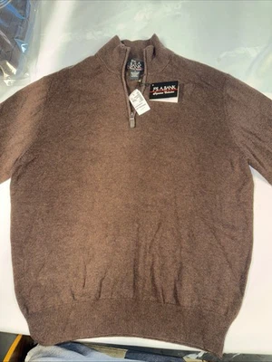 Jos. A. Bank Quarter Zip Cotton Sweater Mens  S  NWT - Image 1 of 4