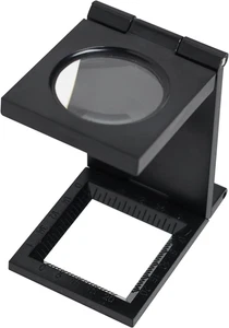 Tisch-Fadenzähler-Lupe, Leselupe, Faltbarer Fadenzähler Aus Metall, 10-Fache Ver - Bild 1 von 12
