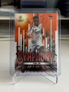 Vini Jr 2024-25 Topps Finest UEFA Club Competitions #SY-12 Symphony Orange/25 - Imagen 1 de 4