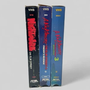 Nightmare On Elm Street 1 2 3 VHS Tapes Trilogy Retro Horror Slasher Movie Works - Picture 1 of 19