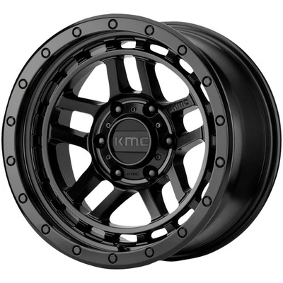 KMC KM540 Recon 18x8.5 6x4.5" +18mm Satin Black Wheel Rim 18" Inch Foto 1 de 4