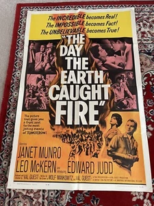 Póster de la película original The Day The Earth Caught Fire 1961 de colección hoja completa - Imagen 1 de 9