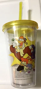 Vaso Loungefly Disney Darkwing Duck 16 OZ tapa amarilla transparente pajita colorida - Imagen 1 de 8