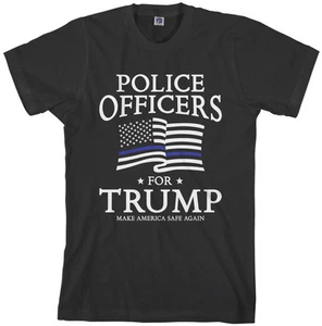 Threadrock Maglietta Uomo Poliziotto Per Trump Repubblicana - Foto 1 di 2