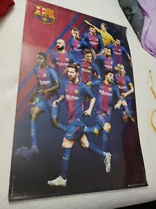 2018 FCBARCELONA Team Poster 24"x36" gebraucht ungerahmt - Bild 1 von 1