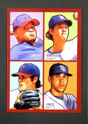 2009 UD Goudey 4 em 1 #77 Francisco Liriano Clayton Kershaw Price Cole Hamels - Imagem 1 de 3