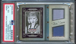 2015 Panini Americana Silver Screen GINGER ROGERS Double Materials 241/299 PSA 6 - Picture 1 of 2