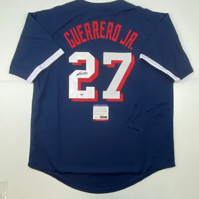 Autographed/Signed Vladimir Vlad Guerrero Jr All-Star Game Blue Jersey PSA COA - Image 1 of 4