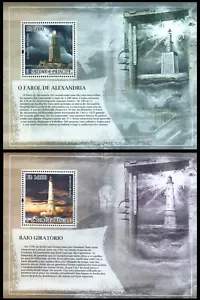 SAO TOME & PRINCIPE - FARO 2007 - SET DI 2 MIN. LENZUOLA NUOVE DI ZECCA NH - Foto 1 di 4