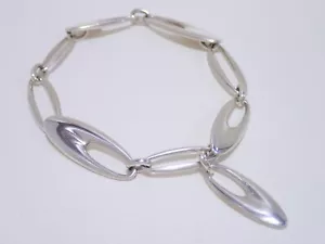 GEORG JENSEN #500 sterling silver Zephyr bracelet 7.5" - Picture 1 of 11