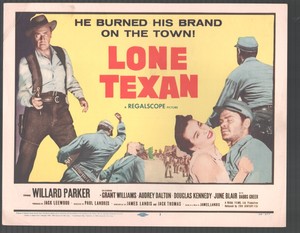 Lone Texan 11"x14" TITLE Lobby Card #1 Willard Parker Grant Williams Audrey D...