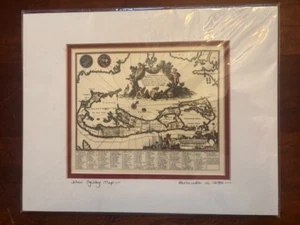John Ogilby Map of BERMUDA in 1670, Reprint, Matted & Ready for Framing - Picture 1 of 1