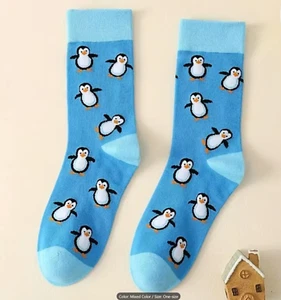 Unisex Novelty Fun Socks Ocean crab seahorse light house shark fish - Picture 1 of 14