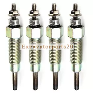 4 pcs New Glow Plugs Fit For Isuzu 4LE1 Engine Exavactor Generator Truck - Picture 1 of 2