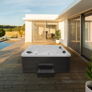 Outdoor Whirlpool Aussenwhirlpool Garten Spa Pool Heizung 32 Düsen Heizung LED - Bild 1 von 8
