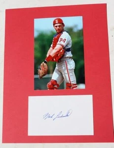 Mike Lieberthal Phillies Baseball Hand Signed Autographed 3X5 Card Photo Set --- - Picture 1 of 1