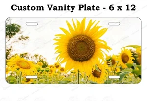 Sunflower Wildflower Nature Lover Customized License Plate Tag For Auto Car ATV - Picture 1 of 4