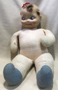 DOLLS Vintage 24" Cheerful Cherub Doll Composition & Cloth, Toys - Picture 1 of 12