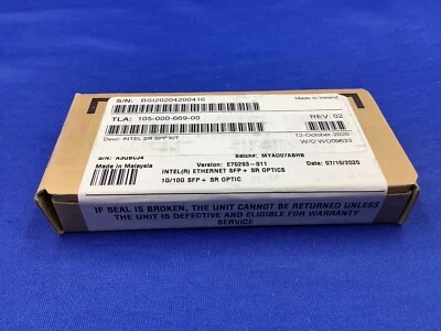 105-000-669-00 Intel 10G Ethernet SFP+ SR Optic para X520-DA2/SR2 E10GSFPSR Foto 1 de 4