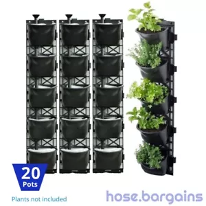 Vertical Garden Kit 20 Pots - Green Wall Hanging Planter Box Herb Succulent FEC - Picture 1 of 4