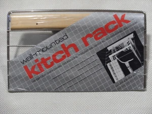 Vtg 1979 wall-mounted kitch rack hanger for dishtowels, cookbooks, magazines NEW - Picture 1 of 2