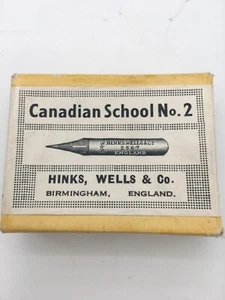 Hinks Wells & Co The Canadian School Pen No. 2 Dip Pen Nib No. 2567 135 pc - Picture 1 of 11
