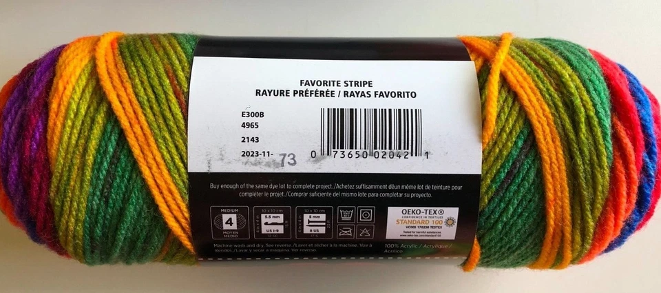 Red Heart Super Saver Yarn Newspaper Stripe 5 Oz 236yds